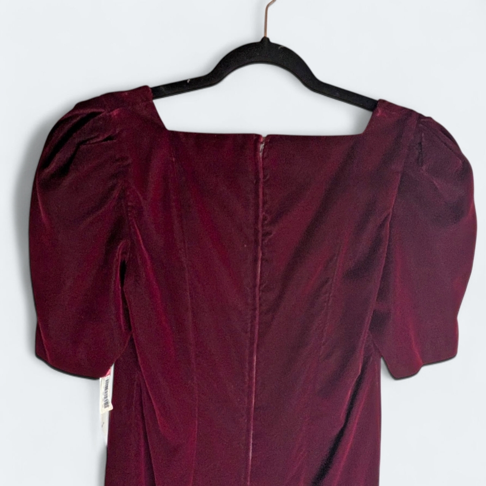 Vintage Cachet by Bari Protas Plum Velvet Romantic Evening Dress Size 16 NWT - Picture 5 of 14